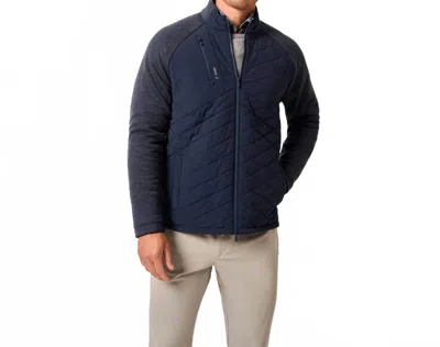 JOHNNIE-O WELLER LIGHTWEIGHT PERFORMANCE FLEECE JACKET IN NAVY