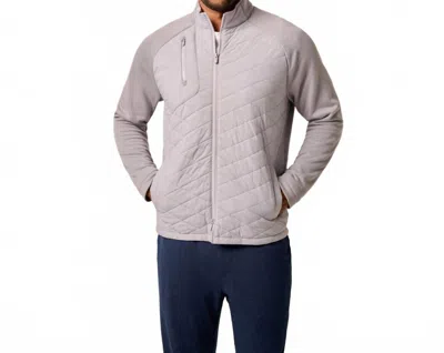 Johnnie-o Weller Lightweight Performance Fleece Jacket In Seal In Gray