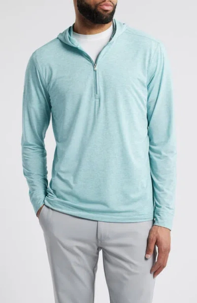 Johnnie-o Welsey Performance Half Zip Hoodie In Green Grass