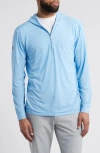 Johnnie-o Welsey Performance Half Zip Hoodie In Maliblu