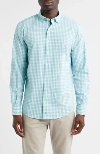 Johnnie-o Westwood Plaid Button-up Shirt In Blue
