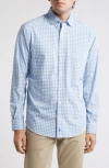 Johnnie-o Westwood Plaid Button-up Shirt In Navy