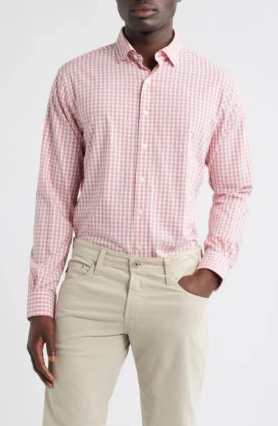 Johnnie-o Westwood Plaid Button-up Shirt In Pink