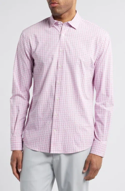 Johnnie-o Westwood Plaid Button-up Shirt In Porto Pink