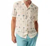 Johnnie-o Willie Short Sleeve Performance Button Down Shirt In Ivory In Neutral