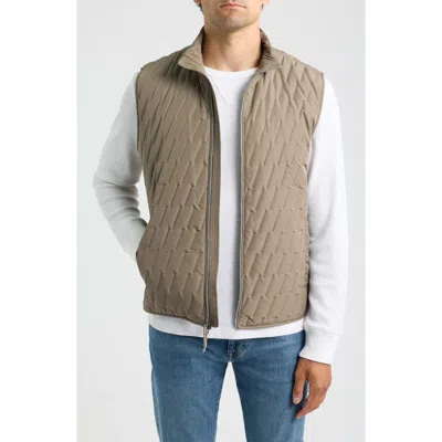 Johnnie-o Belfry Quilted Vest In Neutral