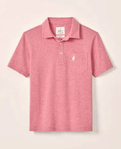 Johnnie-o Kids' Boy's Heathers Originally Jr Polo In Autumn In Pink