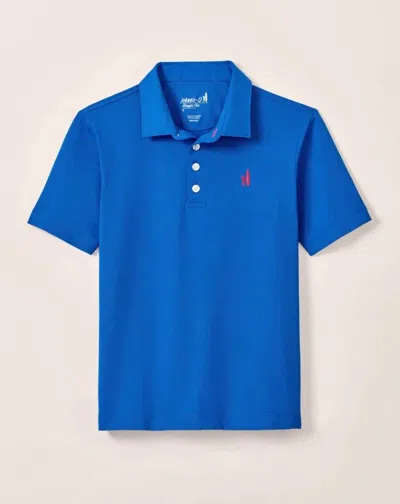 Johnnie-o Kids' Boy's Performance Mesh Jr Polo In Palisades Blue