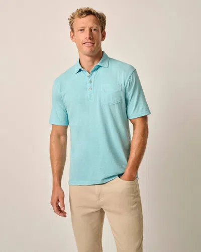 Johnnie-o Coastal Wash Polo In Permafrost In Blue