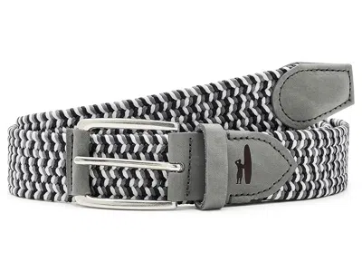 Johnnie-o Cotton Stretch Men's Belts Black/light Gray: 2xl