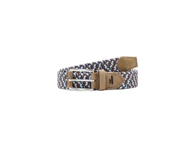 Johnnie-o Cotton Stretch Men's Belts Brown/blue: 2xl In Gold