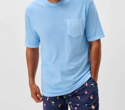 Johnnie-o Dale Cotton Blend T Shirt In Haze In Transparent