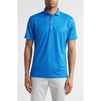 Johnnie-o Emillio Geo Print Prep-formance Golf Polo In Palisades Blue