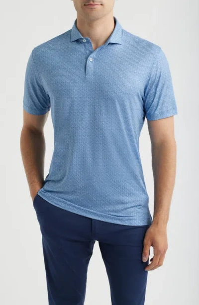 Johnnie-o Fall Flower Featherweight Performance Polo In Blue