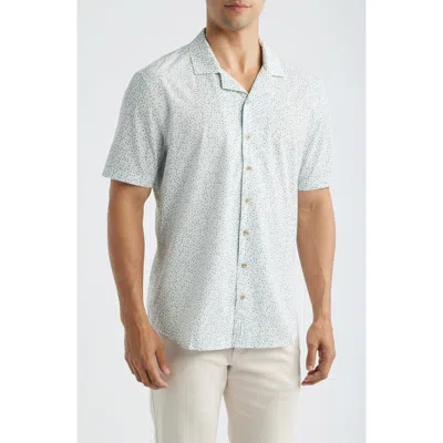 Johnnie-o King Performance Camp Shirt In Blue