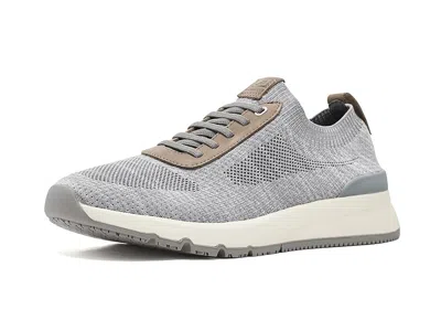 Johnnie-o Knit Runner In Gray