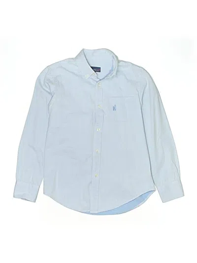 Pre-owned Johnnie-o Kids' Long Sleeve Button Down Shirt In Blue