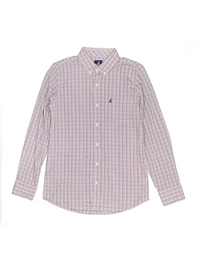 Pre-owned Johnnie-o Kids' Long Sleeve Button Down Shirt In Pink