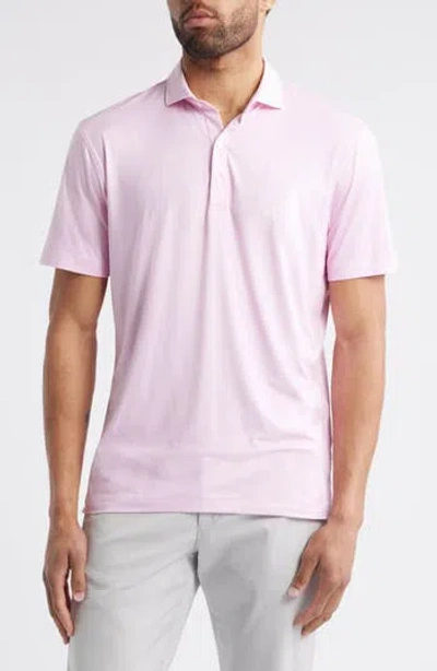 Johnnie-o Marlin Microprint Featherweight Performance Polo In Azalea