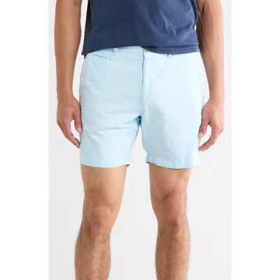 Johnnie-o Melrose Cotton & Linen Shorts In Blue