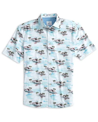 Johnnie-o Men's Barts Shirt In White In Blue