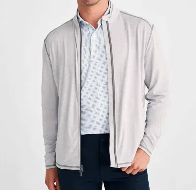 Johnnie-o Men's Cade Heathered Knit Jacket In Seal In Gray