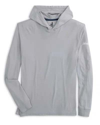 Johnnie-o Men's Edison T-shirt Hoodie In Steel In Gray