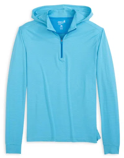 Johnnie-o Men's Hybrid Hoodie In Majorca/tarpon In Blue
