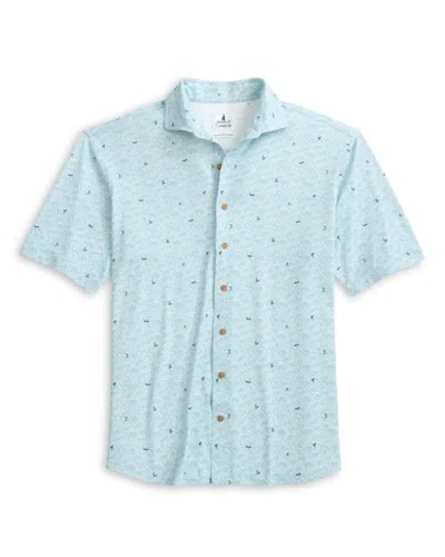 Johnnie-o Men's Rowing Shirt In White In Blue