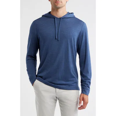 Johnnie-o Merino Wool Hoodie In Blue