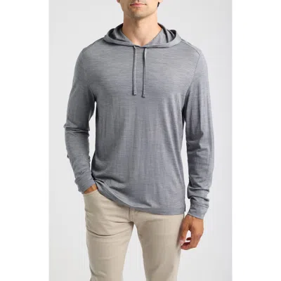 Johnnie-o Merino Wool Hoodie In Gray