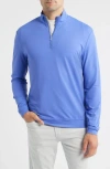 Johnnie-o Motion Performance Quarter Zip Pullover In Acai