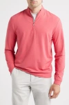 Johnnie-o Motion Performance Quarter Zip Pullover In Purple