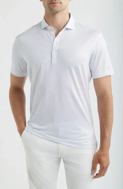 Johnnie-o Pip Floral Performance Jersey Polo In Brown