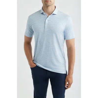 Johnnie-o Seymour Stripe Featherweight Performance Polo In Blue