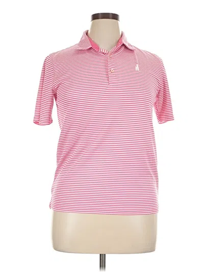 Pre-owned Johnnie-o Short Sleeve Polo Shirt In Pink