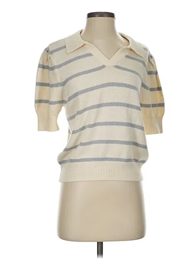 Pre-owned Johnnie-o Short Sleeve Turtleneck In Tan