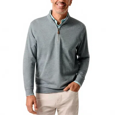 Johnnie-o Sully 1/4 Zip Pullover Sweater In Thunder In Gray