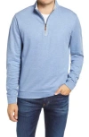 Johnnie-o Sully Quarter Zip Pullover In Blue