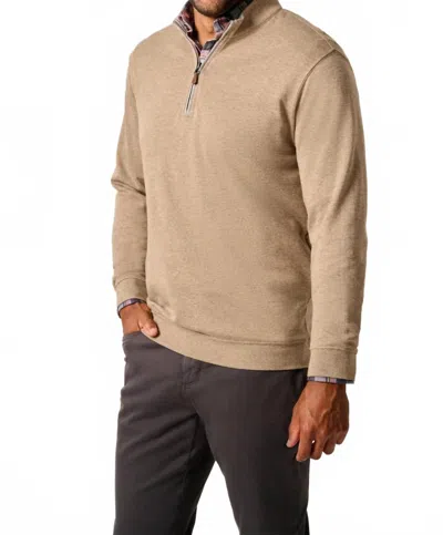 JOHNNIE-O SULLY QUARTER ZIP PULLOVER IN CEDAR