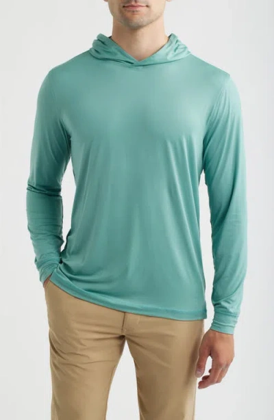 Johnnie-o Talon Prep-formance Long Sleeve Hooded T-shirt In Green