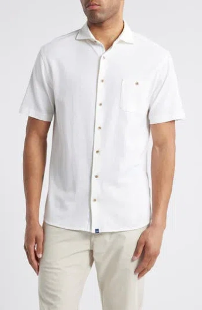 Johnnie-o Tasca Short Sleeve Button-up Shirt In White
