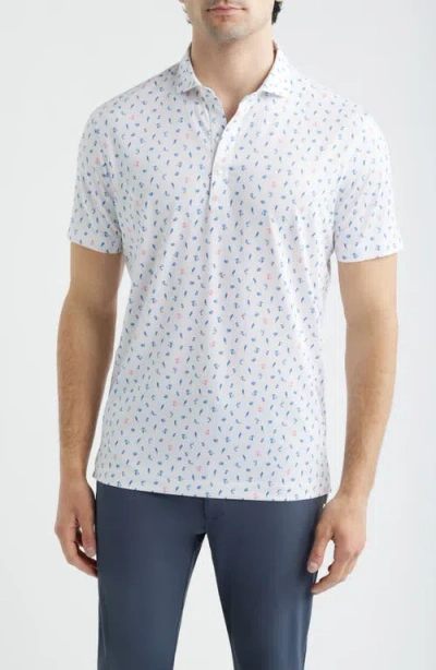 Johnnie-o Tidebreaker Short Sleeve Polo Shirt In Pattern