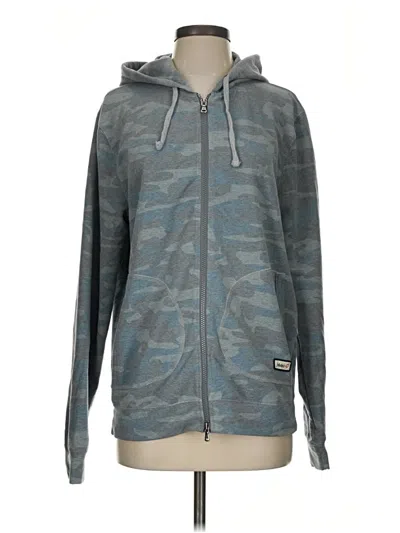 Pre-owned Johnnie-o Zip Up Hoodie In Gray