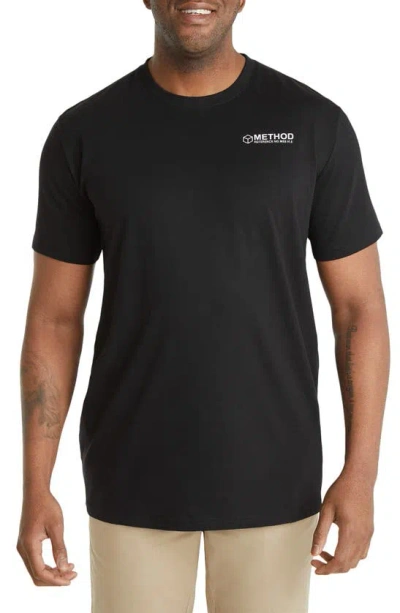 Johnny Bigg Abstract Method Longline Curve Hem Cotton Graphic T-shirt In Black