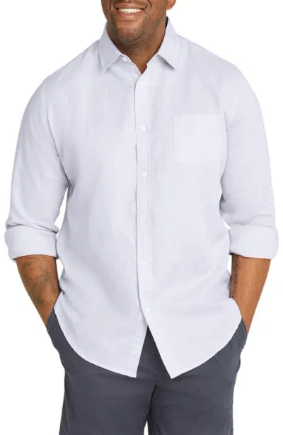 Johnny Bigg Anders Linen & Cotton Button-up Shirt In Lilac