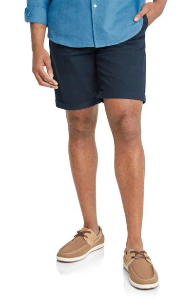 Johnny Bigg Bale Flat Front Twill Chino Shorts In Navy