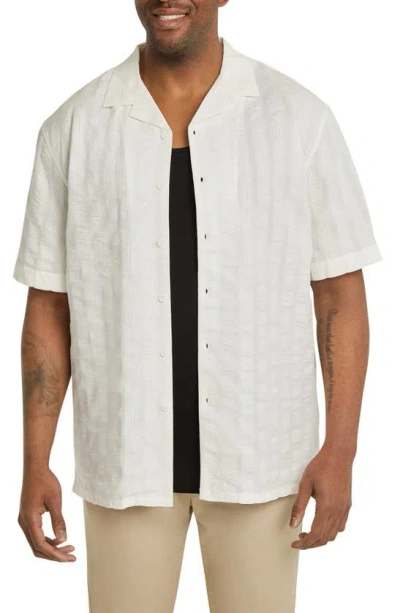 Johnny Bigg Belize Textured Relaxed Fit Camp Shirt In Bone