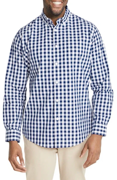 Johnny Bigg Blaine Check Button-down Shirt In Royal