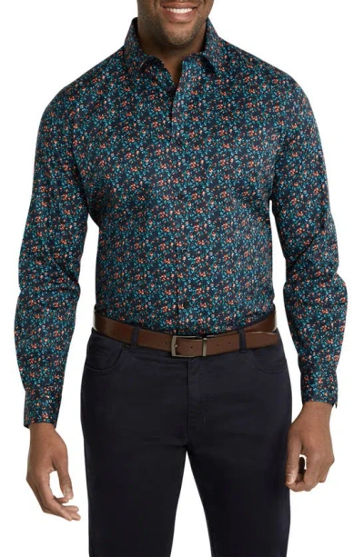 Johnny Bigg Casablanca Floral Button-up Shirt In Midnight